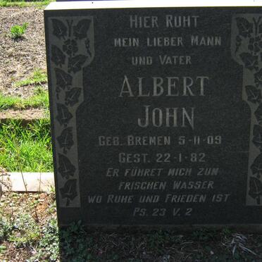 JOHN Albert 1909-1982