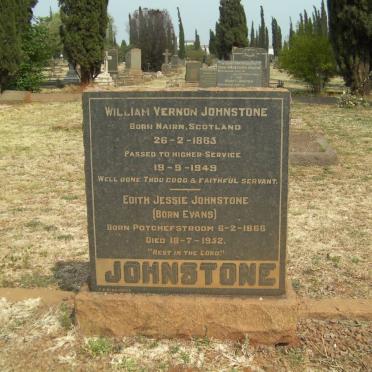 JOHNSTONE William Vernon 1863-1952 &amp; Edith Jessie EVANS 1866-1952