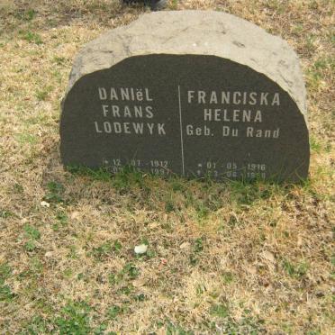 JOUBERT Daniël Frans Lodewyk 1912-1997 &amp; Franciska Helena DU RAND 1916-1998