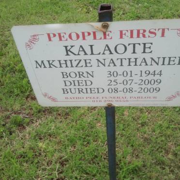 KALAOTE Mkhize Nathaniel 1944-2009