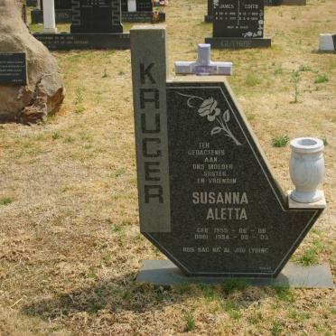 KRUGER Susanna Aletta 1955-1994