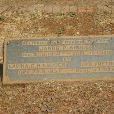KRUGER Jakob P. 1850-1919 &amp; Lavina C.H. PRETORIUS 1853-1928