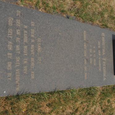 KLERK Christina Fredrika, de nee VAN VUUREN 1926-1991