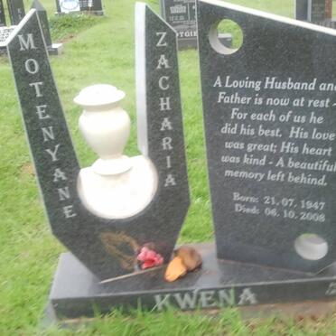 KWENA Montenyane Zacharia 1947-2008