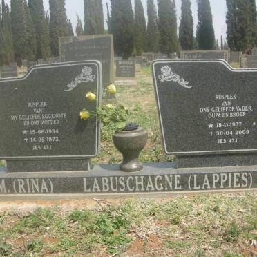 LABUSCHAGNE G.P.J. 1937-2009 &amp; K.M. 1934-1973