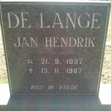 LANGE Jan Hendrik, de 1897-1987