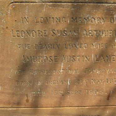 LANE Leonore Susan Arthurine 1879-1905