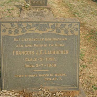 LAUBSCHER Francois J.E. 1892-1953