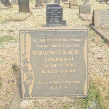 LAUBSCHER Magdalena C. nee KRUGER 1903-1954