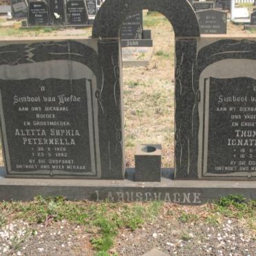 LABUSCHAGNE Thomas Ignatheus 1890-1978 &amp; Aletta Sophia Peternella 190?-1982