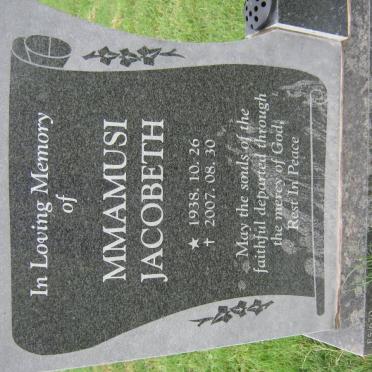 LENKWE Mmamusi Jacobeth 1938-2007