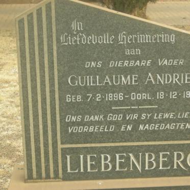 LIEBENBERG Guillaume Andries 1896-1970