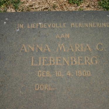 LIEBENBERG Anna Maria C. 1900-2003