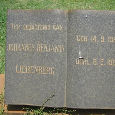 LIEBENBERG Johannes Benjamin 1928-1964