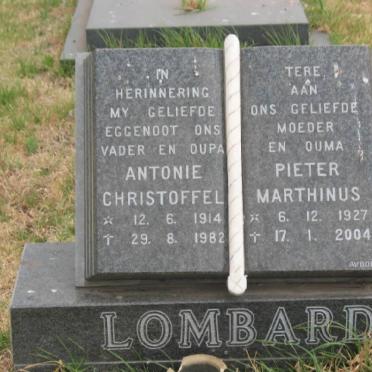 LOMBARD Antonie Christoffel 1914-1982 &amp; Pieter Marthinus 1927-2004