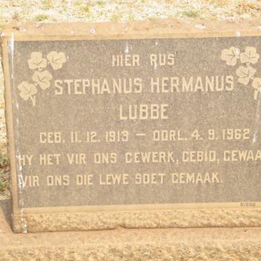 LUBBE Stephanus Hermanus 1913-1962