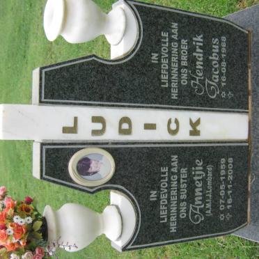 LUDICK Hendrik Jacobus 1968- &amp; A.M.I.J. LOMBARD 1959-2008