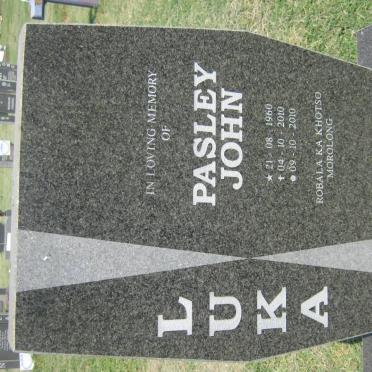 LUKA Pasley John 1960-2010