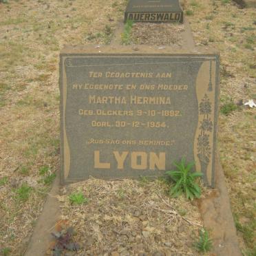 LYON Martha Hermina nee OLCKERS 1892-1954