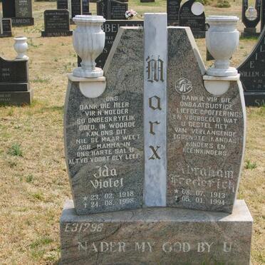 MARX Abraham Frederick 1913-1994 &amp; Ida Violet 1918-1998