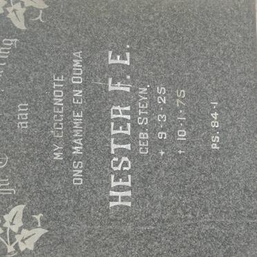 MARITZ Hester F.E. nee STEYN 1925-1975