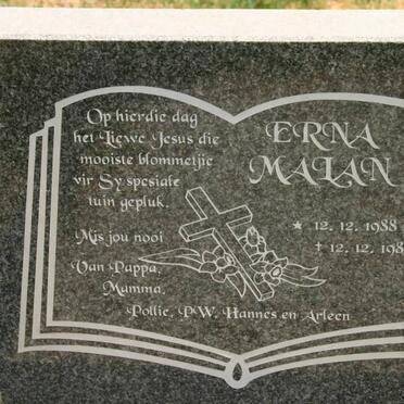 MALAN Erna 1988-1988