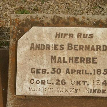 MALHERBE Andries Bernardus 1858-1942