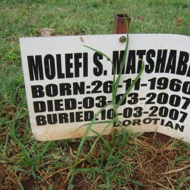 MATSHABA Molefi S. 1960-2007