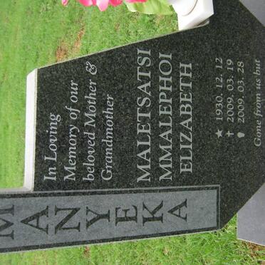 MANYEKA Maletsatsi Mmalephoi Elizabeth 1930-2009