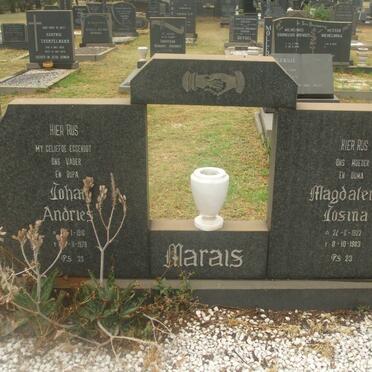 MARAIS Johan Andries 1916-1978 &amp; Magdalena Josina 1922-1983