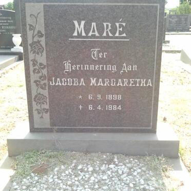 MARÉ Jacoba Margaretha 1898-1984