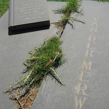 MERWE Nic, van der 1944-1990 &amp; Martha 1940-