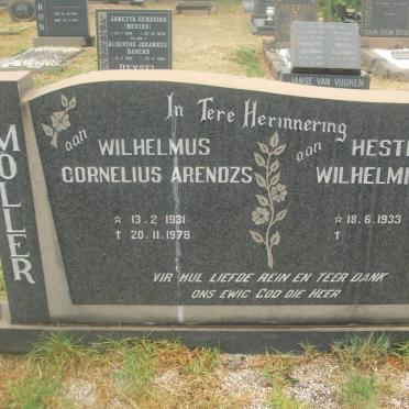 MOLLER Wilhelmus Cornelius Arendzs 1931-1978 &amp; Hester Wilhelmina 1933-