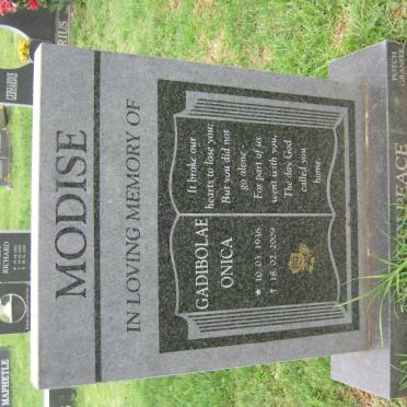 MODISE Gadibolae Onica 1936-2009