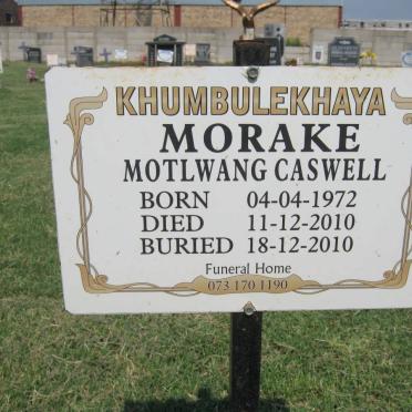 MORAKE Motlwang Caswell 1972-2010