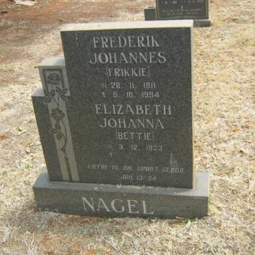 NAGEL Frederik Johannes 1911-1994 &amp; Elizabeth Johanna 1923-