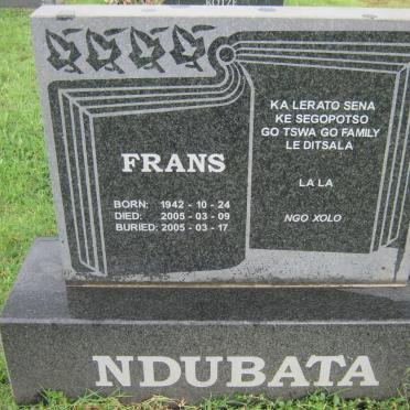 NDUBATA Frans 1942-2005