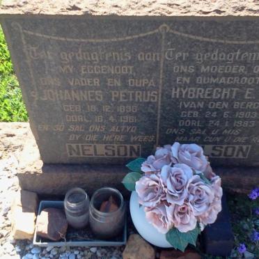 NELSON Johannes Petrus 1896-1961 &amp; Hybrecht E.A. VAN DEN BERG 1903-1983