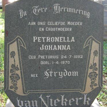 NIEKERK Petronella Johanna, van nee STRYDOM 1892-1970