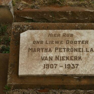NIEKERK Martha Petronella, van 1907-1937