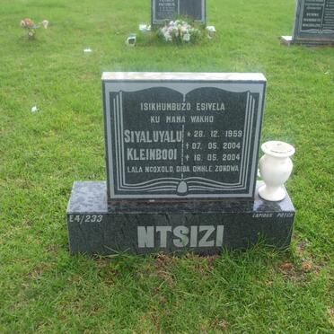 NTSIZI Siyaluyalu Kleinbooi 1959-2004