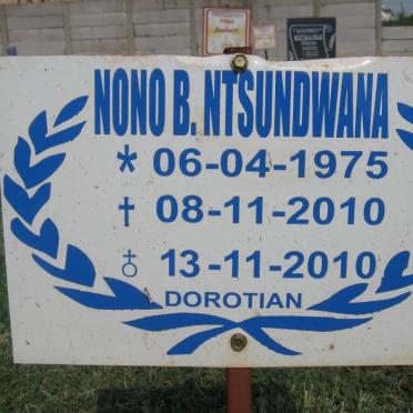 NTSUNDWANA Nono B. 1975-2010