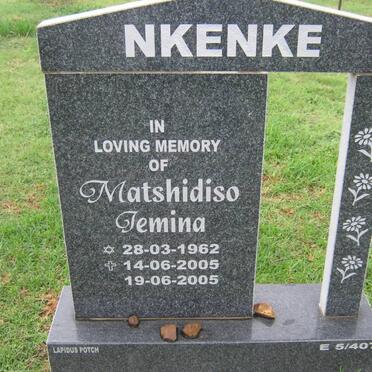 NKENKE Matshidiso Jemina 1962-2005