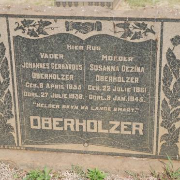 OBERHOLZER Johannes Gerhardus 1855-1938 &amp; Susanna Gezina 1861-1945