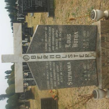 OBERHOLZER Louis Botha 1925-2001 &amp; Stephania 1927-1994