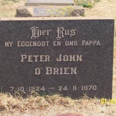 O'BRIEN Peter John 1924-1970