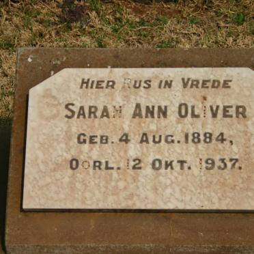 OLIVER Sarah Ann 1884-1937