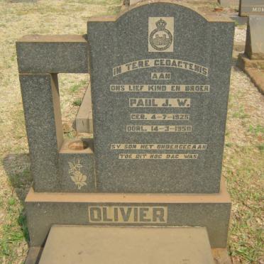 OLIVIER Paul J.W. 1925-1950