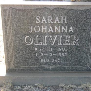 OLIVIER Sarah Johanna 1903-1985