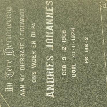 OOSTHUIZEN Andries Johannes 1905-1974